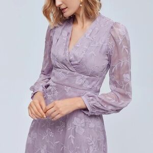 Floral Long Sleeve Dress Lilac